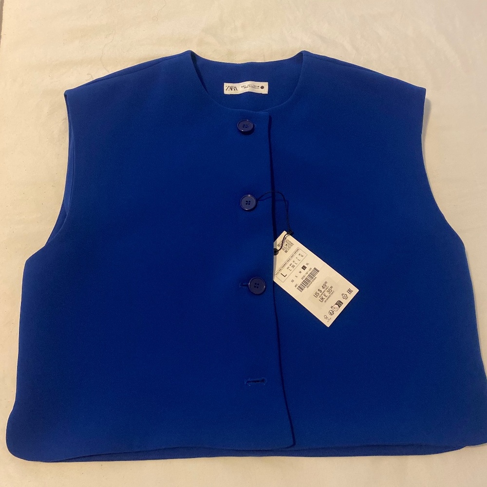 NWT Zara Cropped Vest